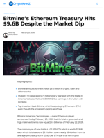 Ethereum Holdings Surge: Bitmine's $9.6 Billion Crypto Bet