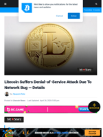 Litecoin Suffers Denial-of-Service Attack Due To Network Bug — Details | Bitcoinist.com