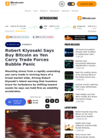 Robert Kiyosaki Says Buy Bitcoin as Yen Carry Trade Forces Bubble Panic – Economics Bitcoin News