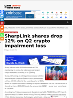 SharpLink shares drop 12% on Q2 crypto impairment loss - The Crypto News Wire