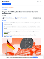 Crypto Theft Legal in Germany? Court Ruling Sparks Alarm