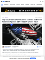 US Crypto News: Top CEOs Warn of Serious Market Pullback