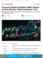 Fartcoin Holders Gobble 100M Tokens in Past Month, Token Explodes 7.5% - Coinspeaker