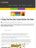 3 Things That May Move Crypto Markets This Week