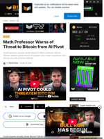 Math Professor Warns Of Threat To Bitcoin From AI Pivot