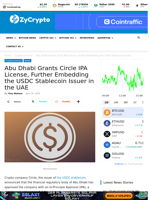 Abu Dhabi Grants Circle IPA License, Further Embedding the USDC Stablecoin Issuer in the UAE ⋆ ZyCrypto