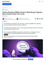 This Is Why SOL Price Eyes $219 After 21% Jump