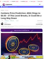 Cardano Price Prediction: ADA Clings to $0.50 Support