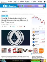 Vitalik Buterin Reveals the Most Disappointing Moment for Ethereum ⋆ ZyCrypto