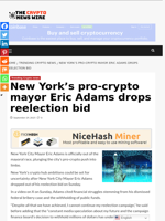 New York’s pro-crypto mayor Eric Adams drops reelection bid - The Crypto News Wire