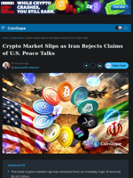 Crypto Market Slips as Iran Rejects Claims of U.S. Peace Talks