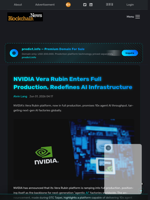 NVIDIA Vera Rubin Enters Full Production, Redefines AI Infrastructure - Blockchain.News