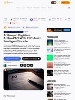 Anthropic Registers AnthroPAC With FEC Amid Pentagon Dispute – Bitcoin News