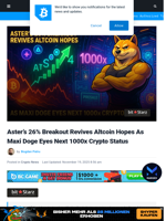 Aster Rallies in Market Dump, Targets $4 – Why Maxi Doge Could Be the Next 1000x Crypto