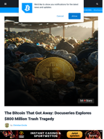 The Bitcoin That Got Away: Docuseries Explores $800M Trash Tragedy