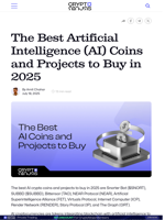 The Best Artificial Intelligence (AI) Coins and Projects to Buy in 2025