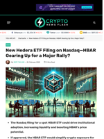 New Hedera ETF Filing on Nasdaq—HBAR Gearing Up for a Major Rally?