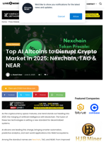 Top AI Altcoins to Disrupt Crypto Market in 2025: Nexchain, TAO & NEAR | Live Bitcoin News