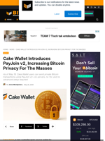 Cake Wallet Introduces PayJoin V2, Increasing Bitcoin Privacy For The Masses