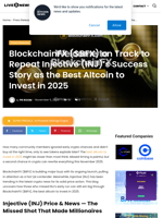 BlockchainFX ($BFX) on Track to Repeat Injective (INJ)’s Success Story as the Best Altcoin to Invest in 2025 | Live Bitcoin News