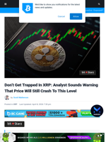 Don’t Get Trapped In XRP: Analyst Sounds Warning That Price Will Still Crash To This Level | Bitcoinist.com