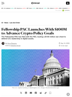Fellowship PAC Launches With $100M to Advance Crypto Policy Goals - Decrypt