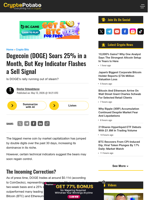 Dogecoin (DOGE) Soars 25% in a Month, But Key Indicator Flashes a Sell Signal
