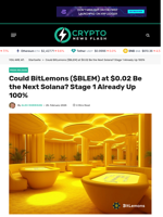 Could BitLemons ($BLEM) at $0.02 Be the Next Solana? Stage 1 Already Up 100% - Crypto News Flash