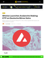 Bitwise Launches Avalanche Staking ETP on Deutsche Börse Xetra