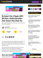 We Asked 3 AIs if Ripple (XRP) Will Have a Bullish December: Their Answers May Shock You