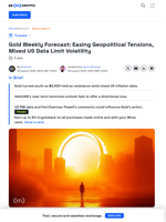 Gold Price Forecast: Easing Tensions, Mixed Data Cap Gains