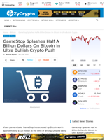 GameStop Splashes Half A Billion Dollars On Bitcoin In Ultra Bullish Crypto Push ⋆ ZyCrypto