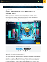 Crypto's real momentum isn't in the charts; it's in developer activity