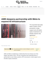 AMD deepens partnership with Meta to expand AI infrastructure