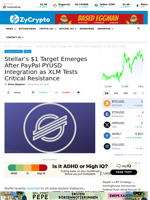Stellar's $1 Target Emerges After PayPal PYUSD Integration as XLM Tests Critical Resistance ⋆ ZyCrypto
