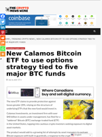 New Calamos Bitcoin ETF to use options strategy tied to five major BTC funds - The Crypto News Wire