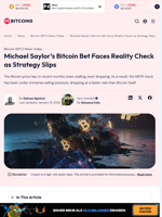 Michael Saylor’s Bitcoin Bet Faces Reality Check as Strategy Slips