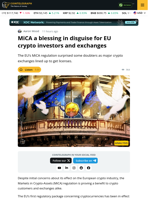 EU's MiCA Brings Benefits To Crypto Investors