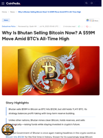 Why Bhutan Is Selling Bitcoin at $123K Peak