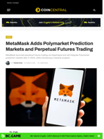 MetaMask Adds Polymarket Prediction Markets and Perpetual Futures Trading - CoinCentral