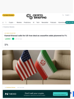 Kamal Kharazi calls for US-Iran deal as ceasefire odds plummet to 1%