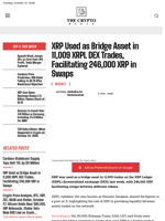 XRP Used as Bridge Asset in 11,009 XRPL DEX Trades, Facilitating 246,000 XRP in Swaps