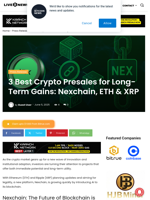 3 Best Crypto Presales for Long-Term Gains: Nexchain, ETH & XRP | Live Bitcoin News