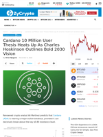 Cardano 10 Million User Thesis Heats Up As Charles Hoskinson Outlines Bold 2030 Vision ⋆ ZyCrypto