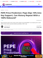 PEPE Price Prediction: 10% Dip Tests Key Support