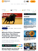 Bitcoin Price Charges Into New Territory, Fueled by ETF Frenzy and Soft Inflation – Markets and Prices Bitcoin News