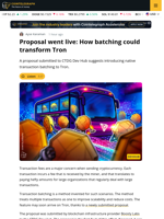 Proposal went live: How batching could transform Tron