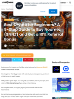 Best Crypto for Beginners? A 5-Step Guide to Buy Noomez ($NNZ) and Get a 10% Referral Bonus | Live Bitcoin News