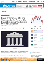 Bank Of America, Citi, And Goldman Sachs Among Big Banks Exploring The Launch Of Joint Stablecoin ⋆ ZyCrypto