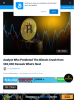 Analyst Who Predicted The Bitcoin Crash from $82,000 Reveals What’s Next | Bitcoinist.com